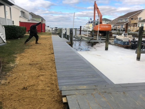 New wolf plastic decking marine construction in Ocean City, MD
