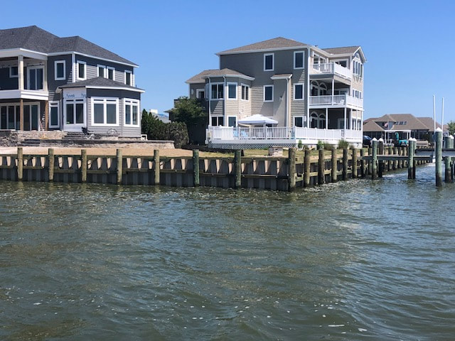 New vinyl bulkhead and wolf decking in Ocean City, MD